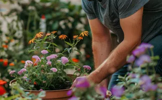 Paillage végétal réalisé par un jardinier paysagiste à Montreuil.